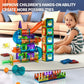 3D Magnetic Building Tiles for Kids - Clear STEM Educational Toys, Creative Marble Run Blocks Kit