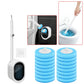 Disposable2026 Edition Toilet Brush Kit Wall Mounted Long Handle Hygienic Bathroom Cleaning Kit With 16 Refill Heads Fall