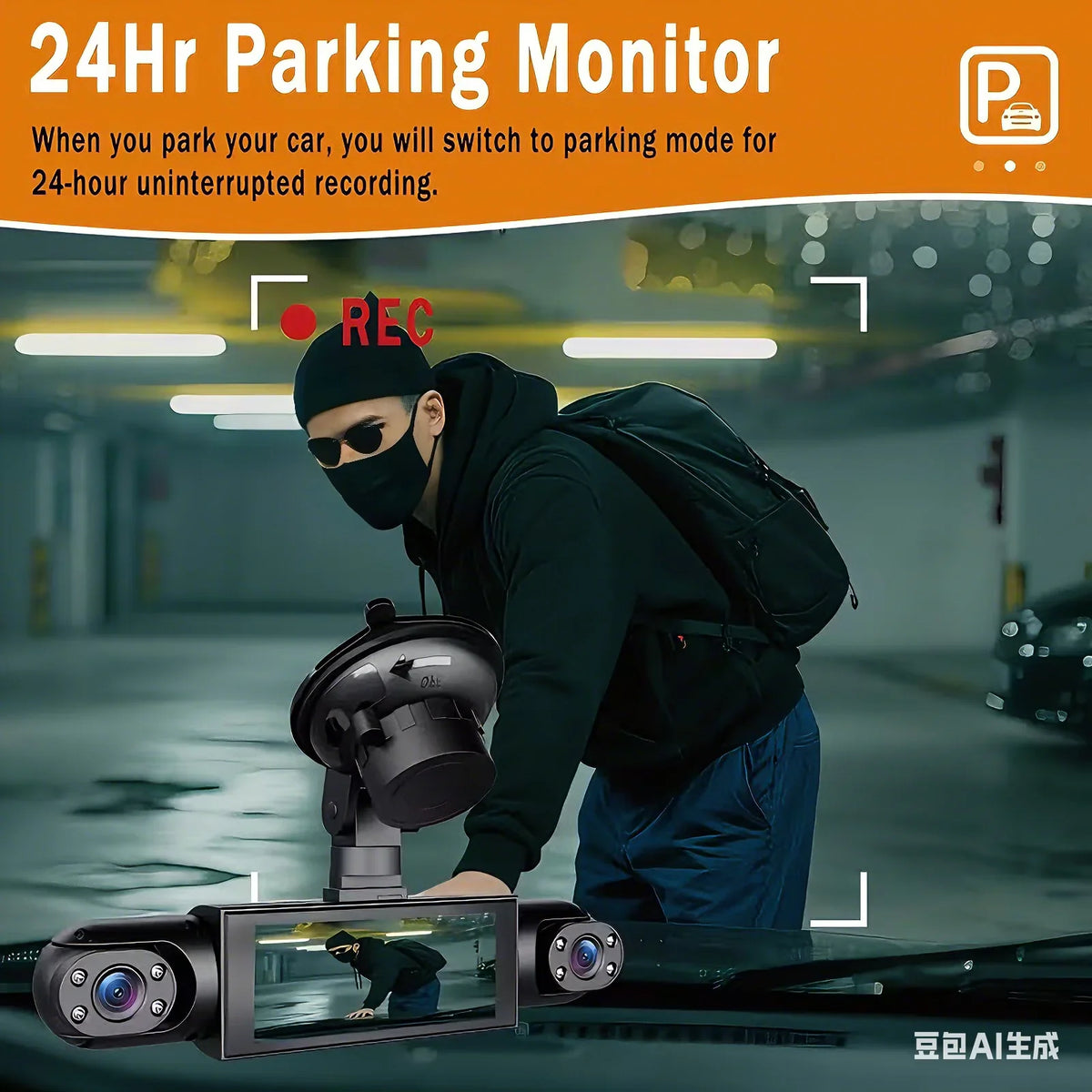 Front/Rear/Inside Cameras, Full HD 1080p Night Vision, Loop Recording Fall 2026 – Dash Cam 4 Channel Car DVR