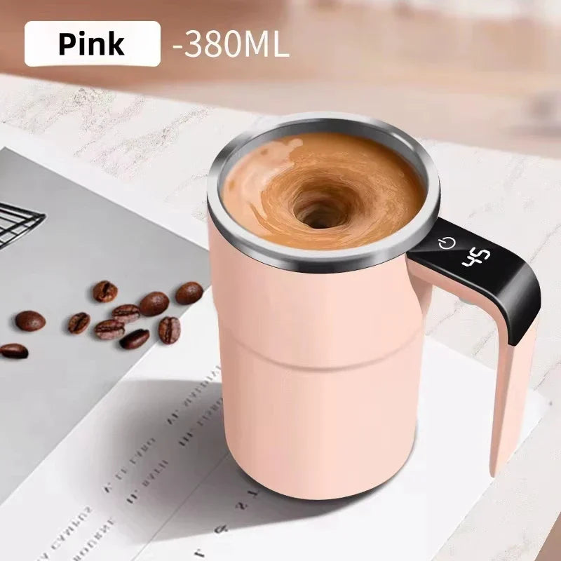 Self Stirring Mug 380ML Stainless Steel Interior USB Battery-Powered Motor-Driven Coffee Cup Back To Work 2025 IP67 Water-Resistant
