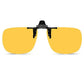 Clip-On2026 Edition Sunglasses Polarized UV400 Night Vision Driving Glasses Square Clip-Ons Anti-Glare Vintage Style