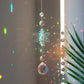 Colorful 4PCS Snowflake Crystal Sun Catcher - Christmas Tree Decoration, Rainbow Window Pendant