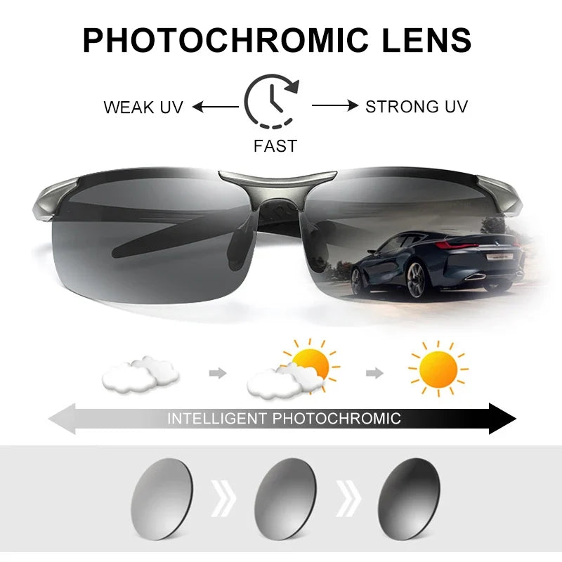 Photochromic2026 Edition Sunglasses Polarized Day Night Driving Glasses With Anti Glare UV Protection Summer