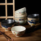 Ceramic 4.5 Inch Japanese Rice Bowl Retro Household Tableware