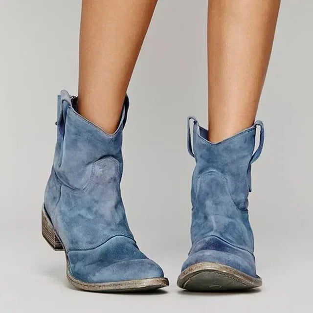 Suede, Regular – Supportive Women’s Western Ankle Boots
