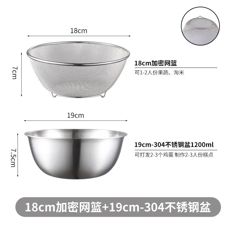 Stainless Steel Drain Basket Colander and Strainer, Spring Cleaning 2026 Eco Friendly Kitchen Device