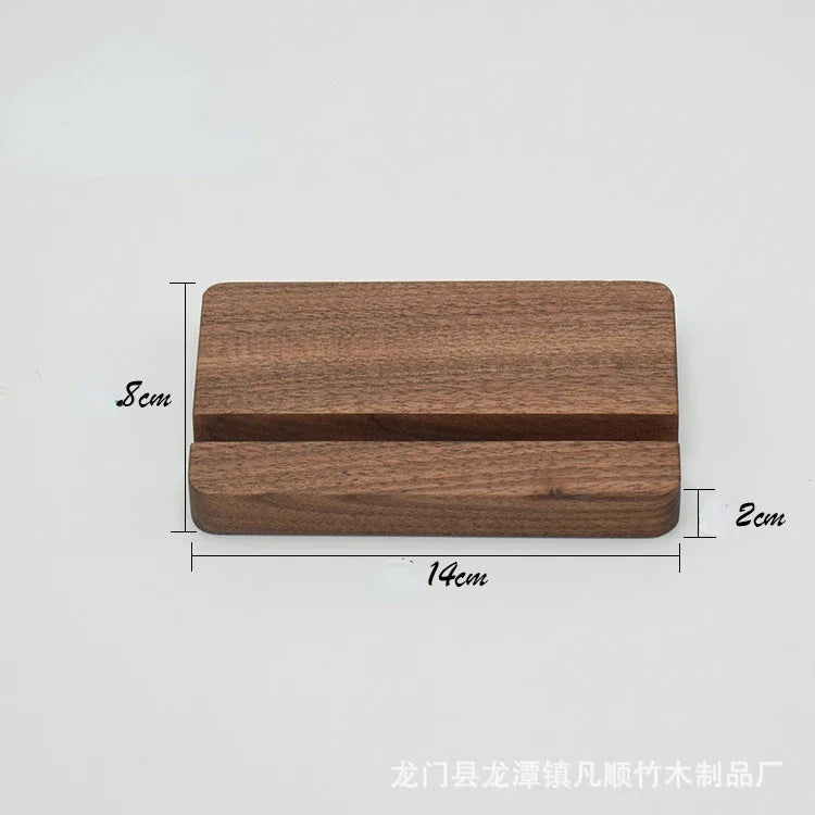 Universal Solid Wood Desk Stand Holder for Mobile Phones & Tablets - Household Accessories