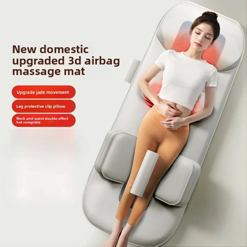 Full Body Massage Mat Motor-Driven Heat Kneading Neck And Lumbar Massager Relaxation Remote Control Fall 2026 Household Spa Trend