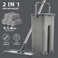 Household Cleaning Hand-Free Flat Floor Mop & Bucket Kit with Washable Microfiber 4x Pads