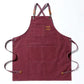 Chef Apron Canvas Crossback Utility Apron With Leather Trim And Pockets Fall 2025 Sturdy BBQ Workshop