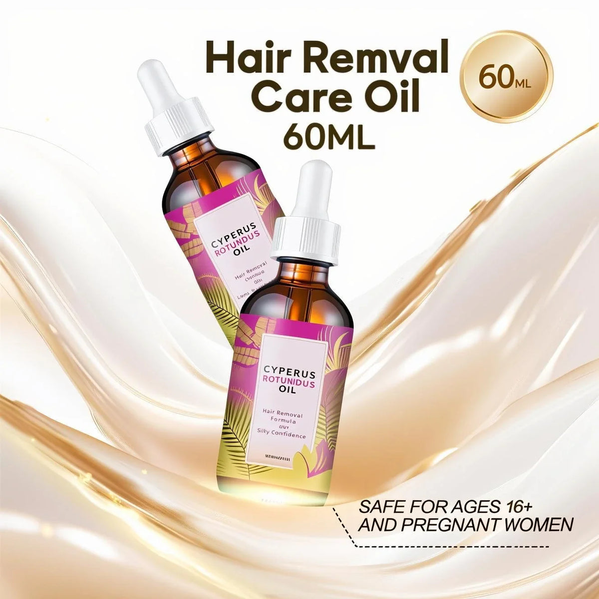 Hair2026 Edition Removal Oil 60ml Organic Jojoba Almond Oil For All Skin Types Long Lasting Smooth Skin TikTok Viral Fall