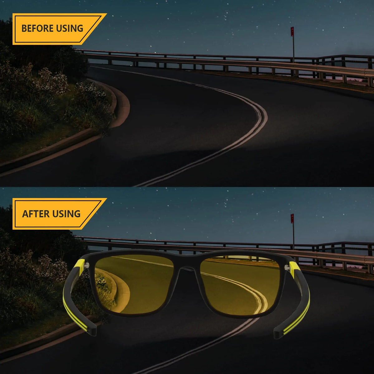 Polarized2025 Edition Sunglasses Square Frame Night Vision Driving Outdoor Sports Light Comfort 100 Percent UV Fall