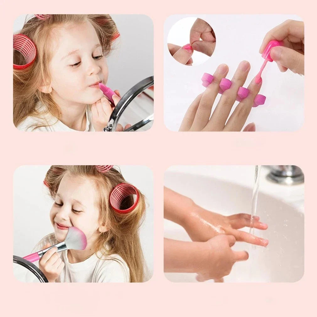 Kids2025 Edition Makeup Kit Fun Princess Style Pretend Play Cosmetic Kit With Safe Non Toxic Colors Gift Idea