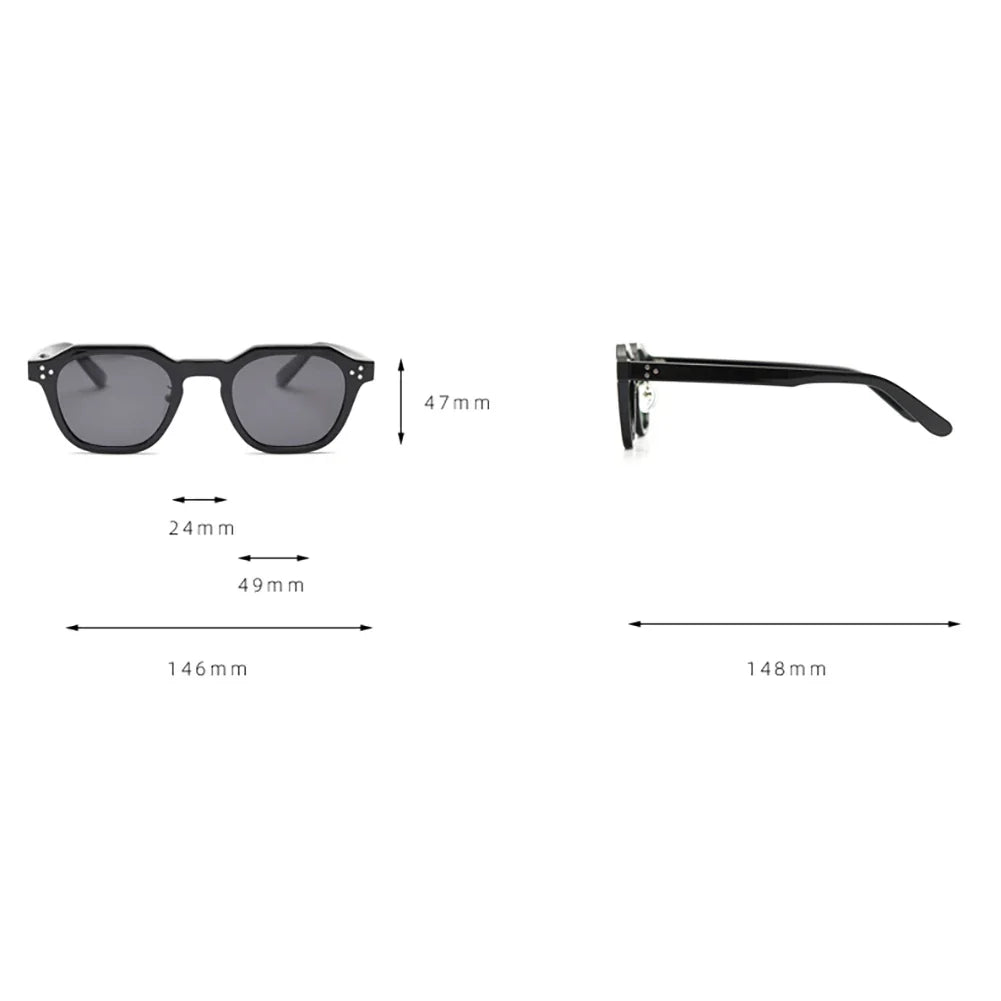 Style Korean Retro Sunglasses for Women TR90 Polygon Polarized UV400 Green Brown 2025 Summer