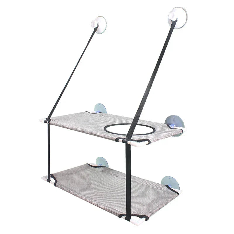 Hammock Cat Window Bed Double Decker Suction Cup Mount Sunny Seat Fall 2025 Wall Mounted Cozy Napping Spot