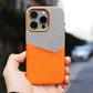 Card Holder MagSafe Leather Phone Case for iPhone 16 15Pro Max Cordless Charging Cover