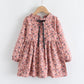 Long Sleeve Knee-Length, Floral Print, Cotton, Casual Autumn Wear – Plush Girls Dress