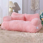 Deluxe Cat Bed Sofa - Winter Warm Plush Nest for Compact Medium Dogs and Cats