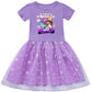 Princess-Style, Flowy, Mid-Calf Length, Cotton, For Party Wear – Light Girls’ Dress