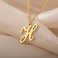 Gold Personalized Initial Necklace - Elegant Minimalist Gift for Women, Weddings & Anniversaries