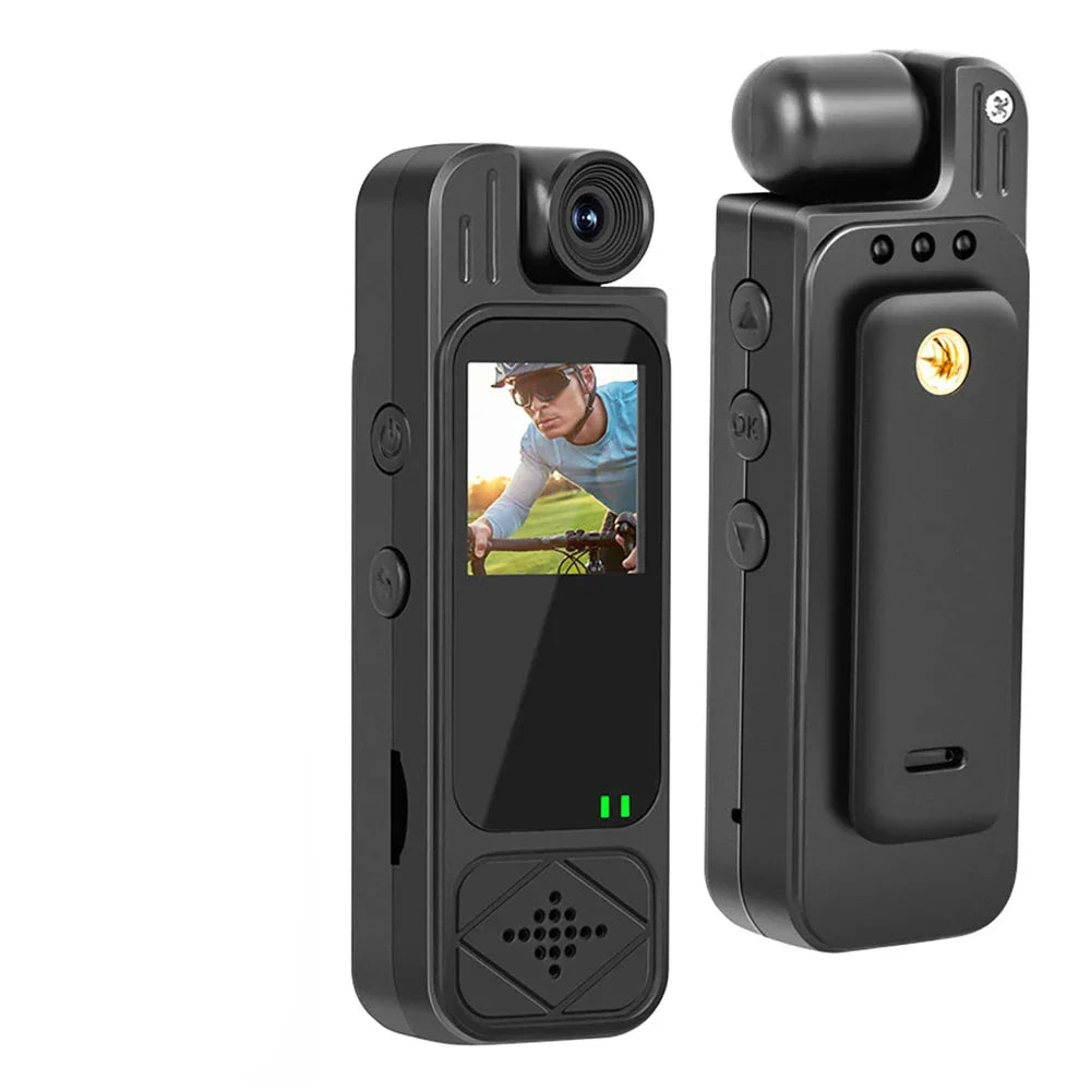 Body Camera 1.3 Inch Screen Mini Camcorder 1080P HD Infrared Night Vision Travel-Friendly Video Recorder TikTok Viral 2025 Gift
