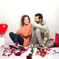 Confetti Heart Padded Fabric Hearts 200Pcs Red Valentine 2026 Table Decor For Wedding Party