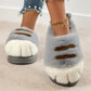 cozy Warm unisex slippers - cat-paw plush design, plush faux fur, indoor winter wear