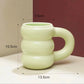 Ceramic Mug Comfort-Grip Handgrip Sculptural Scandinavian Coffee Cup Fall 2025, Oversized Handle Cozy Gift