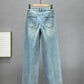 Loose Fit Casual Pants for Women in Blue, Breathable Cotton Polyester, Everyday Comfort Trousers-6