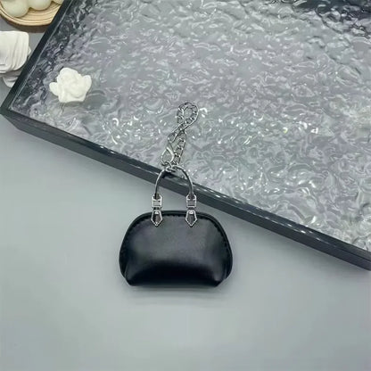 1+1 Free Birkin Inspired Mini Hand Bag - Compact Shell Coin Bag Charm Keychain