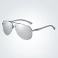 Men's Aviator Sunglasses Metal Frame Mirror Lens Driving Glasses