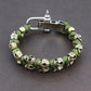 Skull Paracord Bracelet Gothic Wristband Halloween 2026 Gift Idea Flexible Braided Jewelry