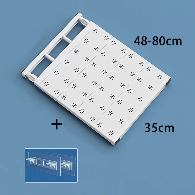 Wall-Mounted Flexible Shelves - Household Organizers for Closet, Bathroom & Kitchen Storage