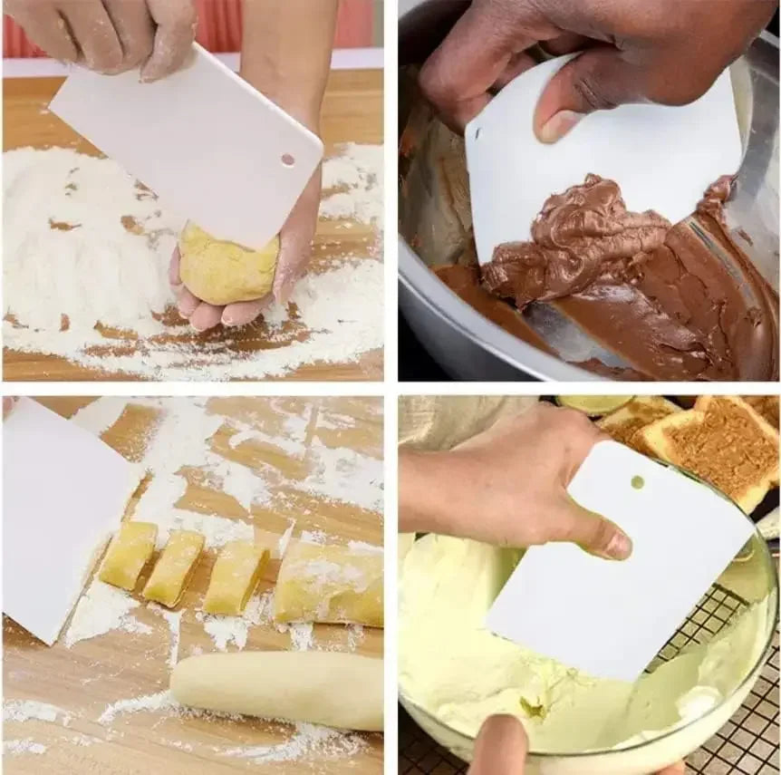 Multipurpose Dough Cutter Bowl Scraper - 13cm Kitchen Device for Baking, Fondant, Cream, DIY Pastry and Cake