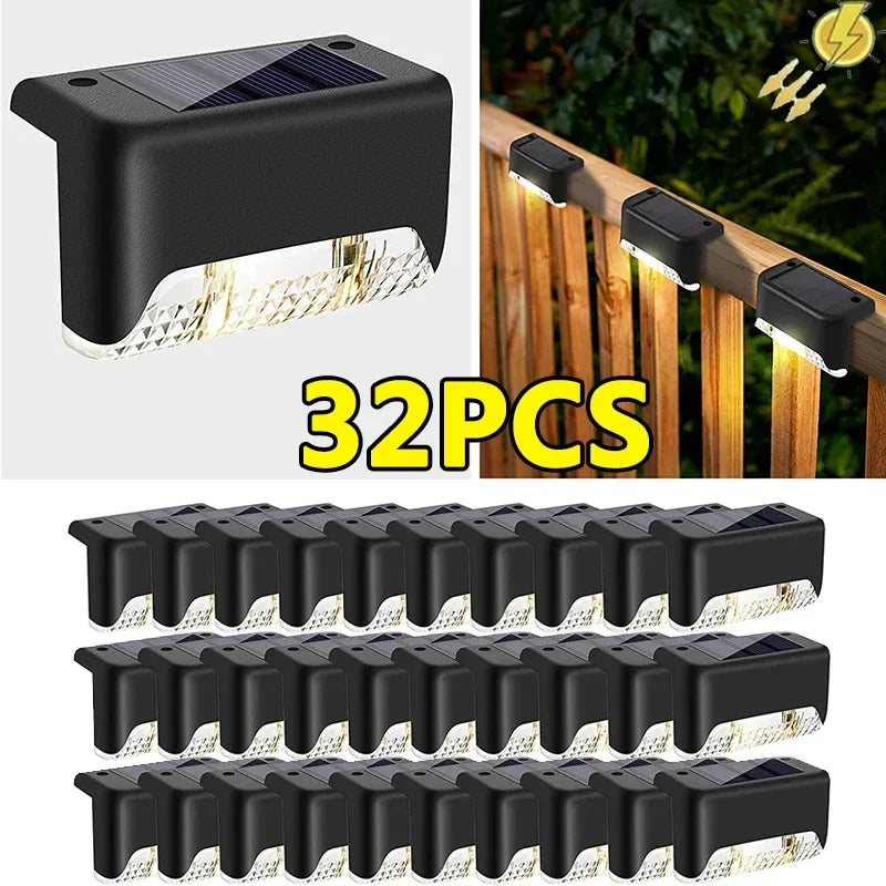 Solar Deck Lights Outdoor Water-Resistant LED Fence Lights for Patio Stairs Pathway Fall 2026 Eco Friendly