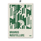 Bauhaus Green Minimalist Wall Art Canvas Print Water-Resistant