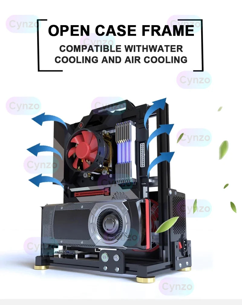 Frame Open ATX PC Case Rack Modular Water Air Cooling