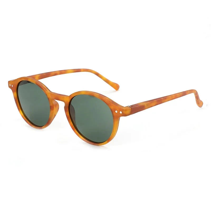 Retro Sunglasses Compact Round Frame UV400 Men Women Vintage Goggles Shade