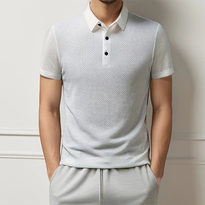 short sleeve, casual summer style, slim fit versatile top – Breathable men's polo shirt
