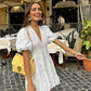 Elegant White Dress for Women with Exquisite Detailing - Versatile Summer Formal Dress for Casual and Special Occasions-1