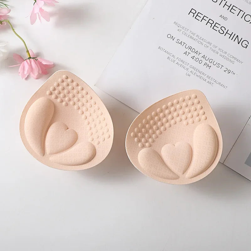 Breathable Women's Bra Pads - 3D Push-Up, Multi-Use Sponge Padding, For Swimsuits