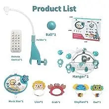 Baby Musical Mobile Projection Remote Newborn Sensory Toys