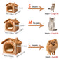 Foldable Pet House Removable Washable Cat House for Compact Pets