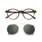 Clip2026 Edition On Sunglasses Retro Round Frames Anti Blue Light Polarizing Clip Ons Summer