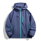 Water-Resistant Unisex Windbreaker - Hooded Single-Layer, Hiking