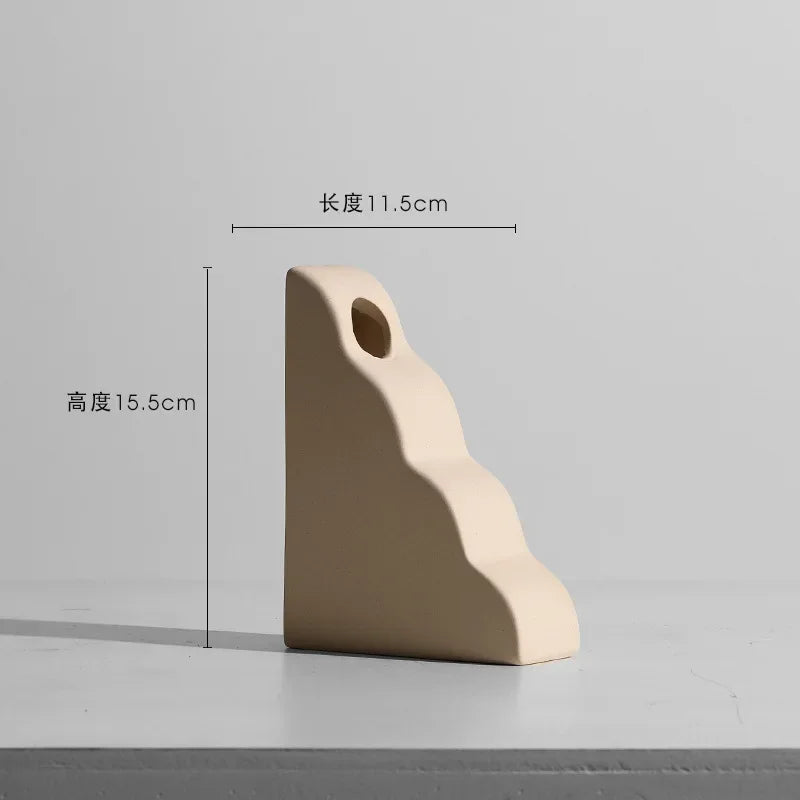Ceramic Vase Embryo Sculptural Tabletop Vase Scandinavian Minimalist Household Decor Fall 2025 Ideal For Dry Flower Display