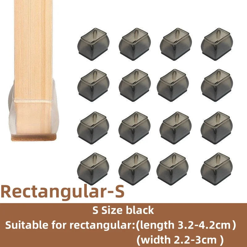 Floor Protectors Chair Feet Leveling Mat 2026 – Silicone Anti-Slip Furniture Leg Pads 16-Pack