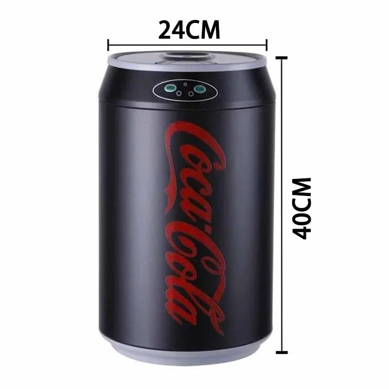 Induction Automatic Trash Can Round Kitchen Bin 24x40cm