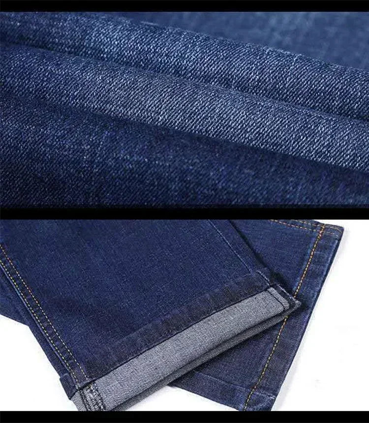 Relaxed Oversized Men's Jeans - High Waist, Stretch Denim