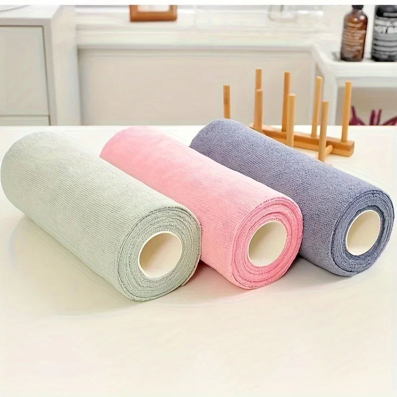 Absorbent Household Cleaning Towel Roll - Multi-Use Dishwashing & Car Washing Cloth